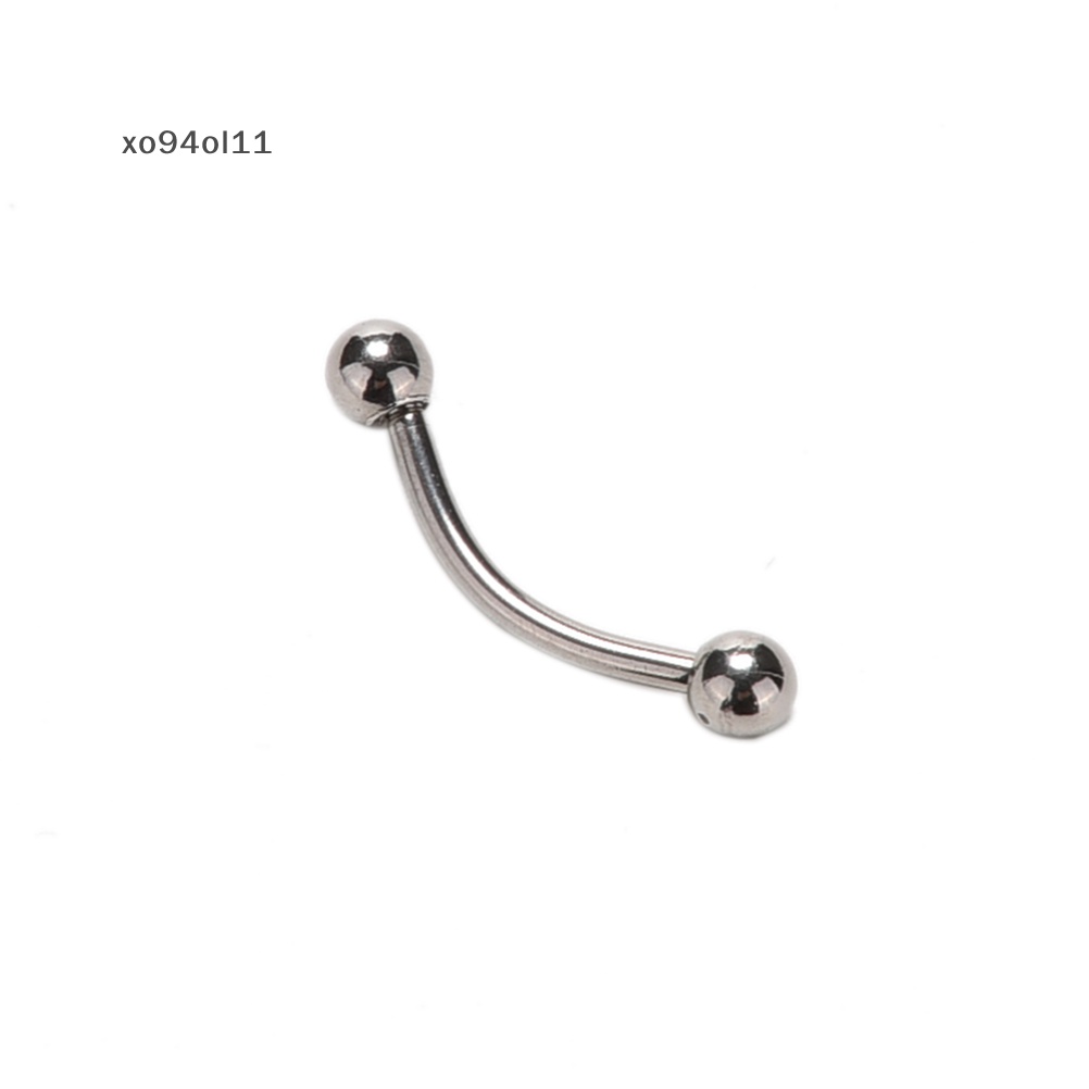 Xo Cincin Alis Bola Barbel Lengkung Stainless Steel Perhiasan Tubuh Alis OL