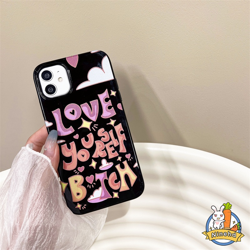 IPHONE Cute Pink Huruf Inggris Barbie Phone Case Kompatibel Untuk Iphone14 13 12 11 Pro Max X Xr Xs Max 8 7 6 6s Plus SE 2020 Pelindung Lensa Kamera Soft Liquid Silicone Case Phone Cover