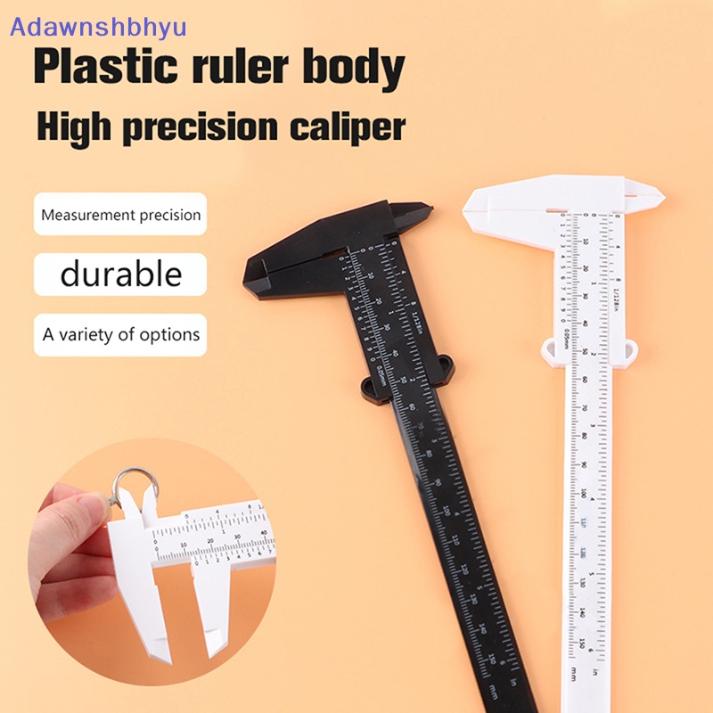 Adhyu Jangka Sorong Plastik Mini DIY Alat Woodworking Metalworking Skala Ganda Sliding Gauge Plastic Vernier Caliper Aperture Depth Diameter Measure Tool ID