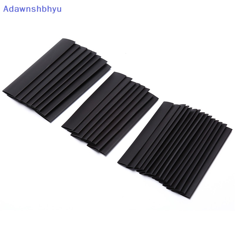 Adhyu Fashion 127 Pcs Hitam Lem Weatherproof Heat Shrink Sleeving Tubing Tube Aneka Kit ID