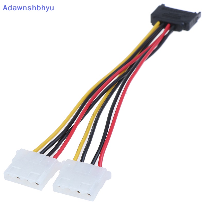 Adhyu Kabel Hardisk power hdd 15Pin SATA male to double 4pin molex female ide