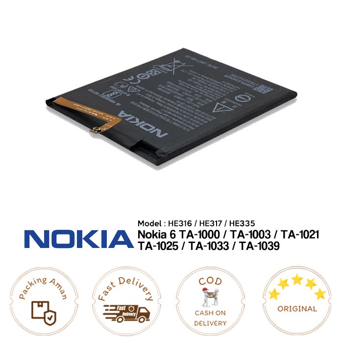 Baterai NOKIA 6 TA-0 TA-3 TA-1021 TA-1025 TA-1033 TA-1039 ORI
