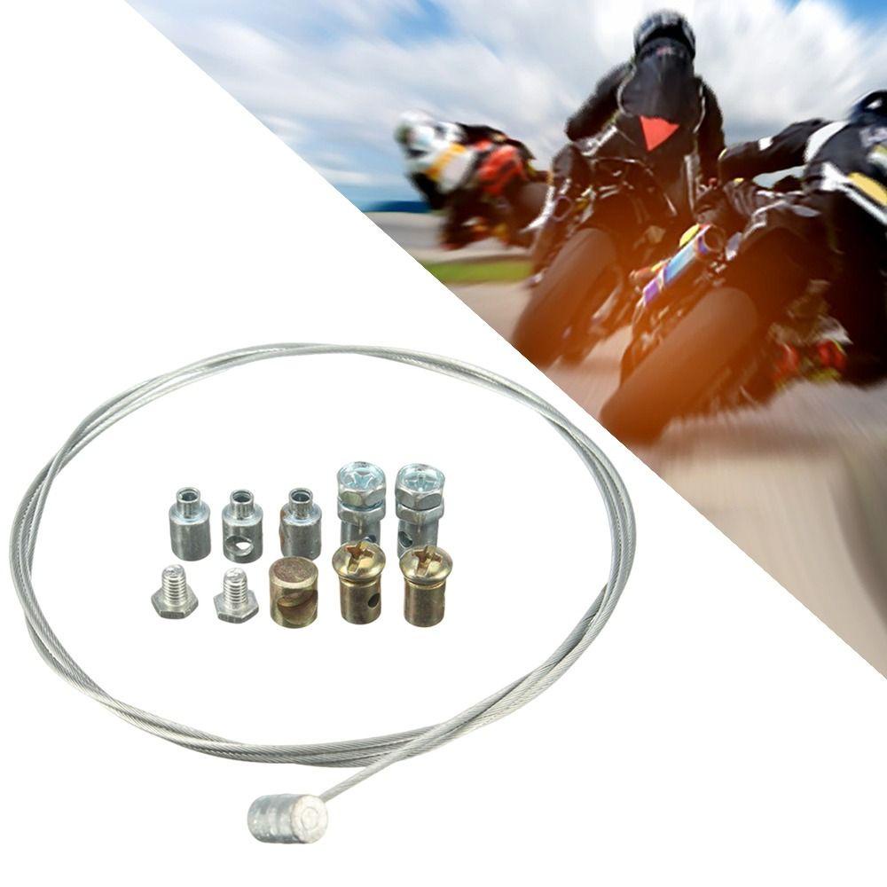 Populer 9PCS /Set Motor Accelerator Kabel Perbaikan Pasokan Kecepatan Menggeser Motor Motorcross Dengan Mur