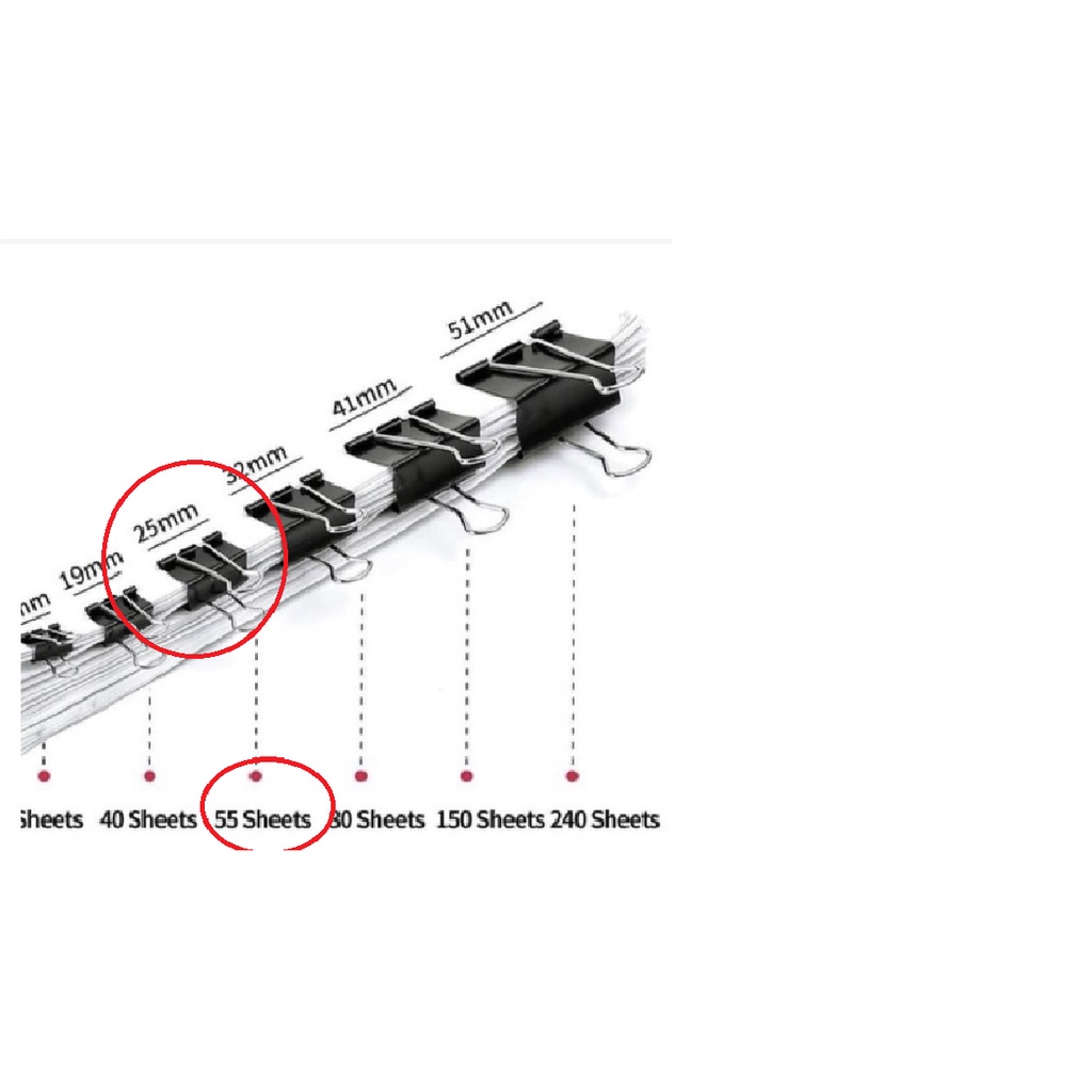 

Binder clip 25 mm isi 12 pcs (merek GM)