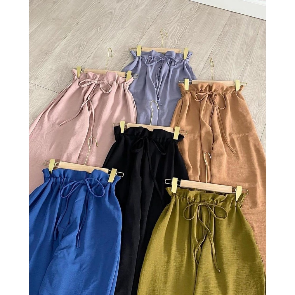 CELANA KULOT AMIRA LOOSE PANTS WANITA REMAJA HIGHWAIST CULLOTE CRINGKEL AIRFLOW PINGGANG FULL KARET