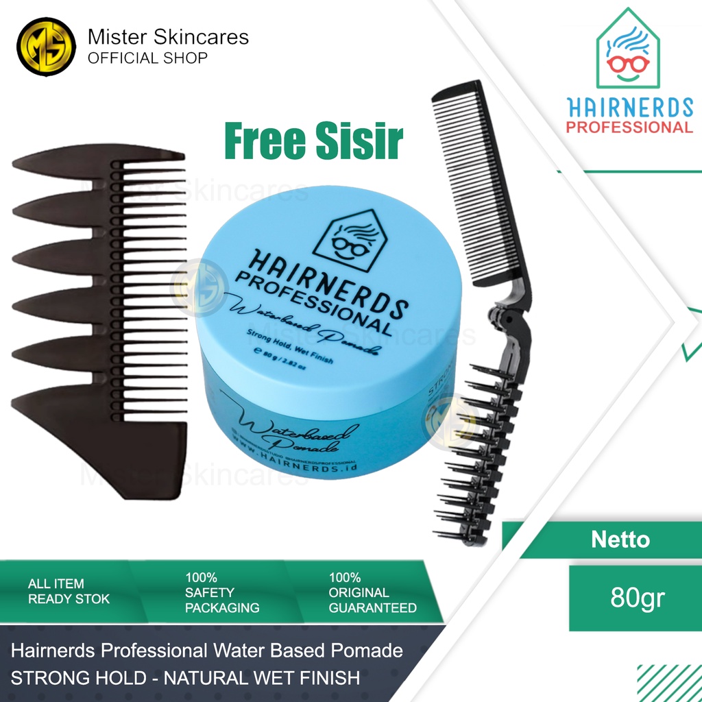 Hairnerds Professional - Water Based Pomade Strong Hold Wet Finish