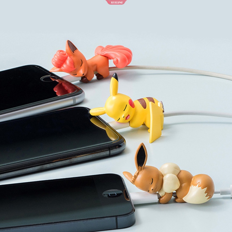 1pc Pikachu Kabel Data Pelindung Lengan Lucu Kartun Ponsel Kabel Cas Pelindung Anti Putus Kabel Headphone [ZXL]