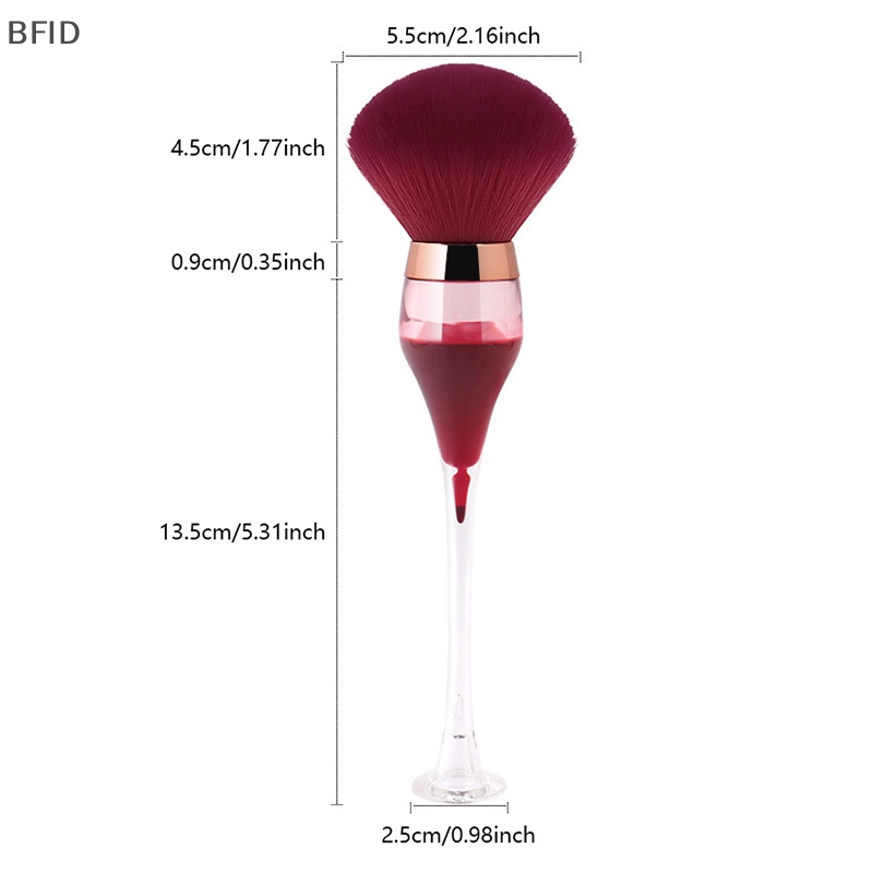 [BFID] 1pc Sikat Bubuk Mineral Bentuk Gelas Wine Makeup Lembut Fluffy Foundation Brush [ID]