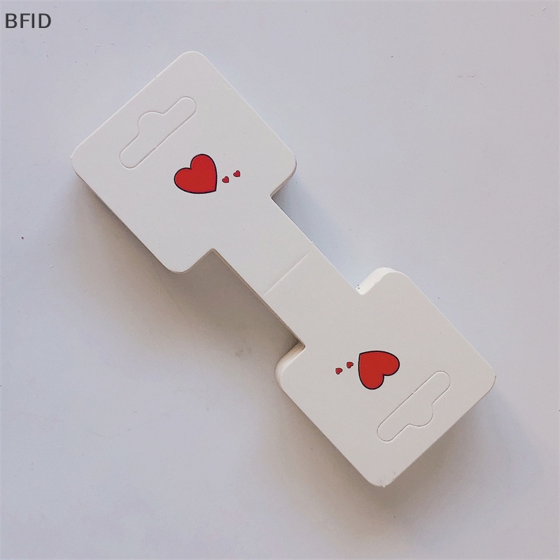 [BFID] 50pcs Kartu Packing Hati Gaya Sederhana Untuk Handmade Kalung Gelang Bando Hairband Kartu Display Eceran Tag Gantung Label [ID]