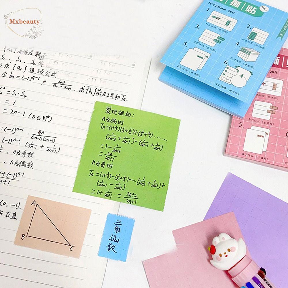 Mxbeauty Tearable Posted It Sticky Notes Kreatif 7warna Keypoints Tag Label Bookmark Tagging Stiker Label Baca Index Memo Pad