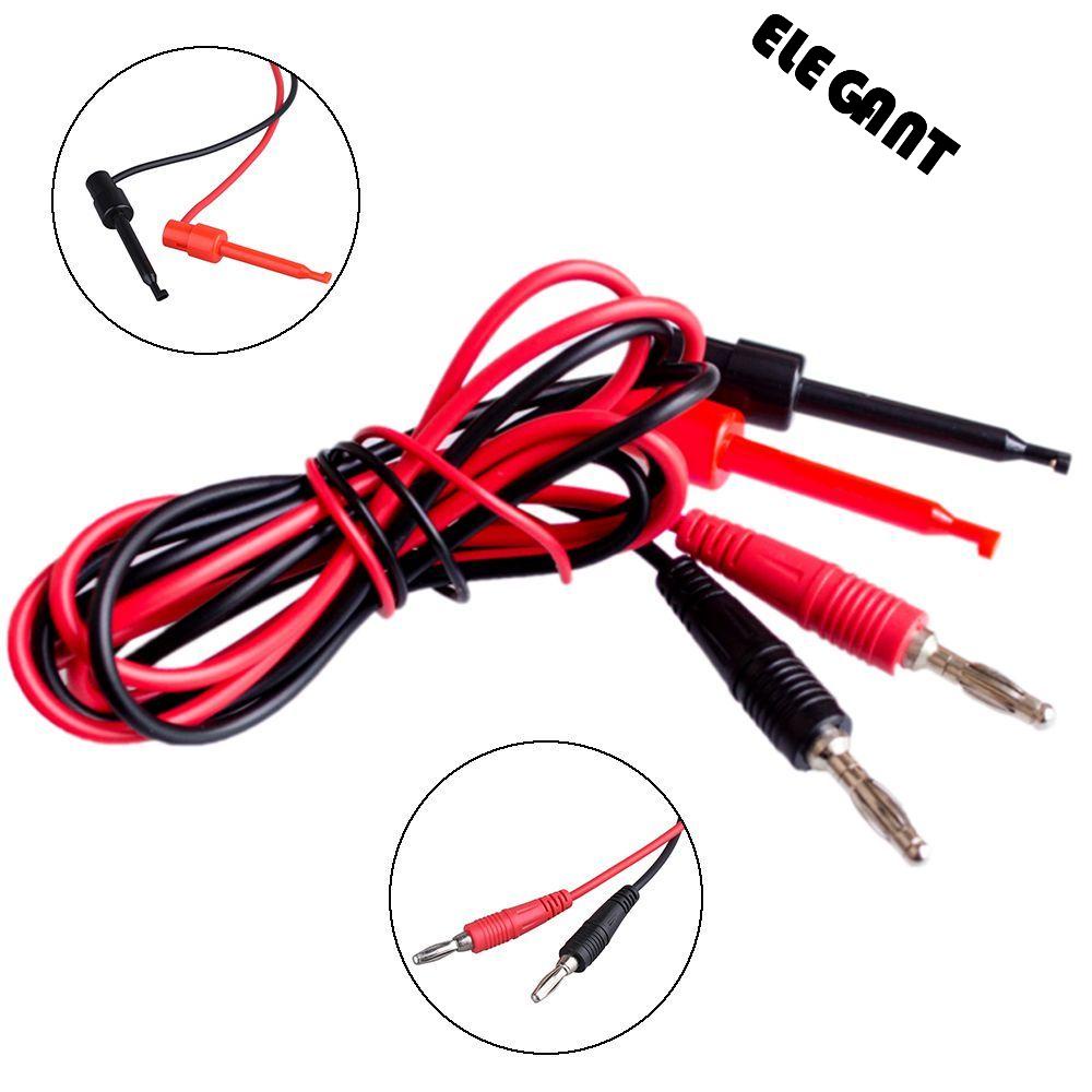 [Elegan] Untuk Multimeter Universal Lead Cable Kabel Colokan Pisang Test Hook Connector