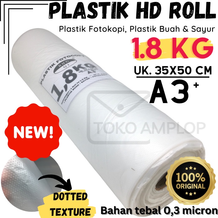 Plastik HD Roll  ORI 1.8 Kg 35 x 50 cm - Plastik Buah Tebal
