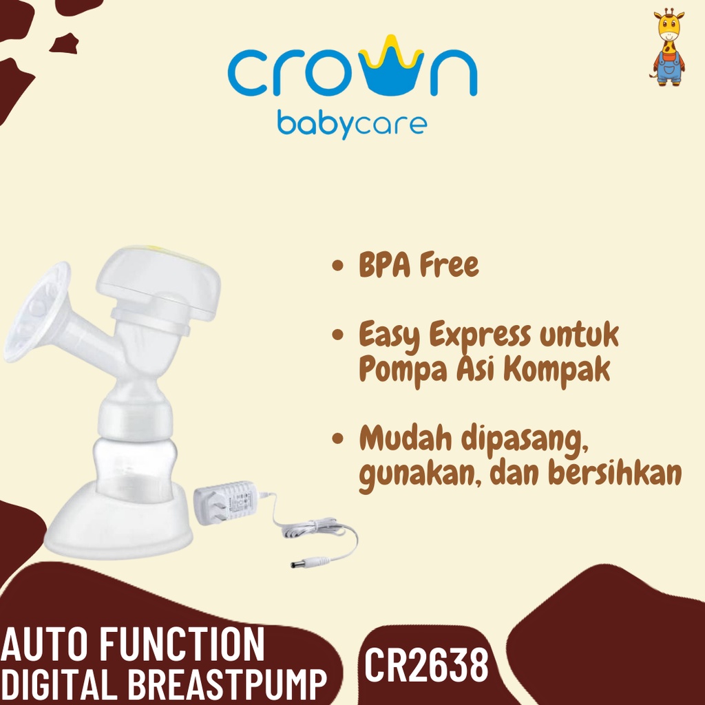 Crown CR2638 Auto Function Digital Breastpump - Pompa Asi