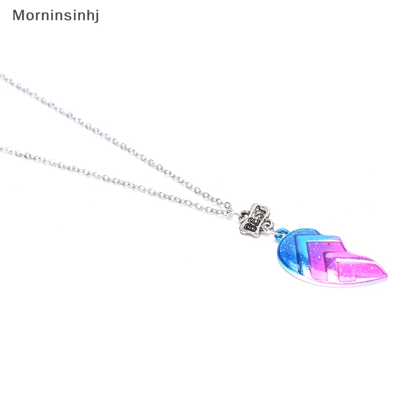 Mornin 2Pc BFF Couple Kalung Liontin Hati Sahabat Surat Kalung Unisex Jewelry id