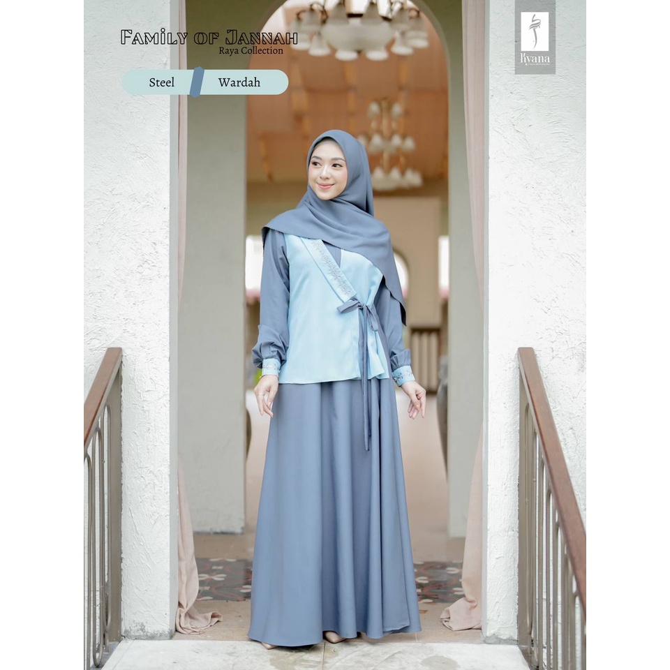 Family Of Jannah Mom Outer Pendek Set Square ORIGINAL by Kyana