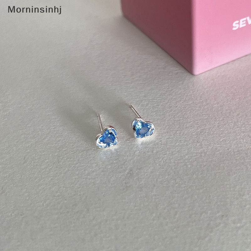 Mornin 1pasang Fashion Cinta Ringan Stud Earring Mini Warna-Warni Zirkon Jantung Telinga Stud Untuk Wanita Perhiasan Tulang Rawan Telinga id