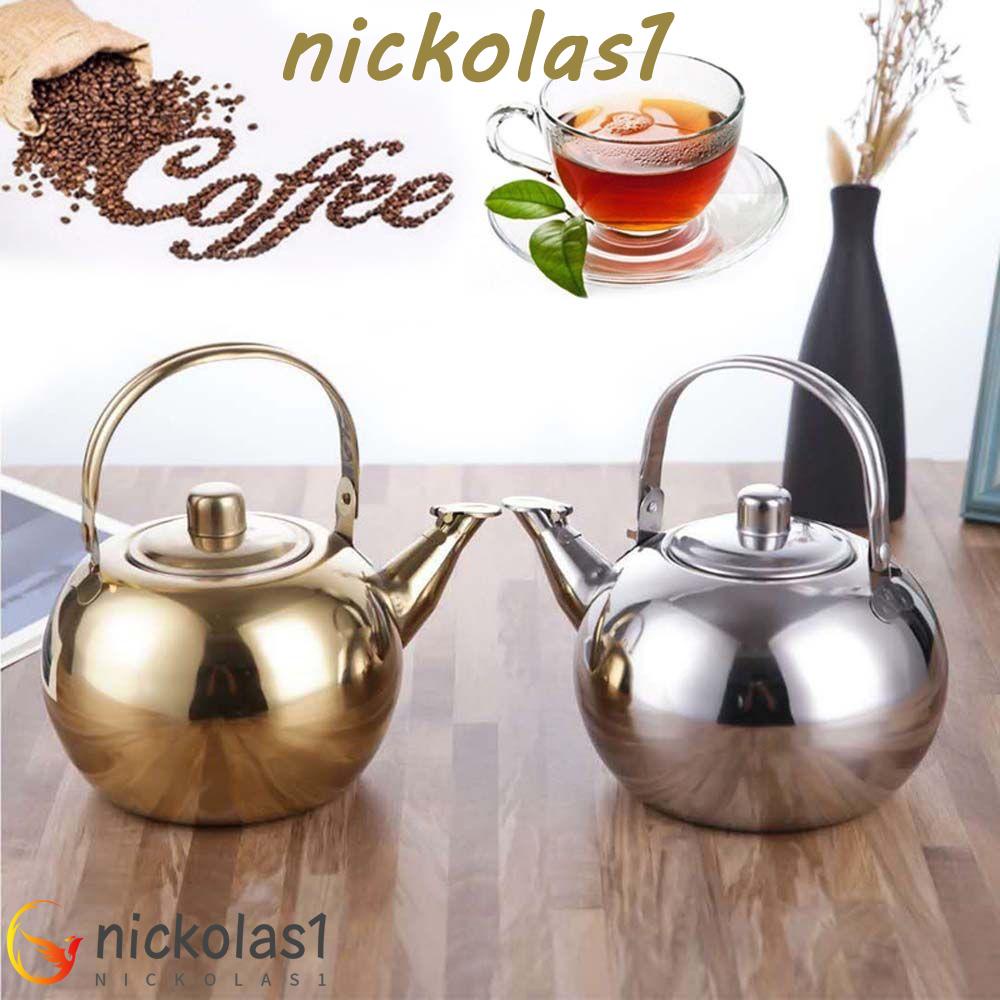 Nickolas1 Tea Kettle 1PC Removable Teh Dengan Saringan Filter Air Kopi Stainless Steel