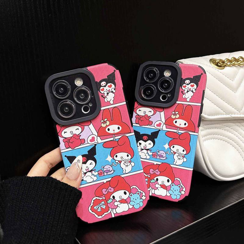 All New So Cute sanrio Melody Leather Soft Case IPhone 7 Plus 8 Plus X XS XR XS Max 11 13 12 14 PRO Max 14 Plus Phone Case Girl Girl Women's Fashion