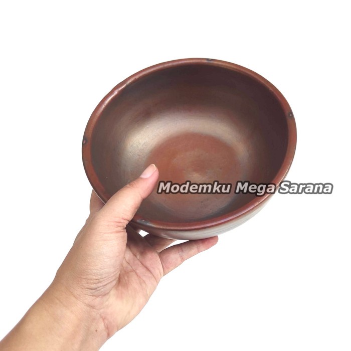 Mangkok Tanah Liat Besar Asli Gerabah Mangkuk Mie Ayam Bakso - D 16 cm