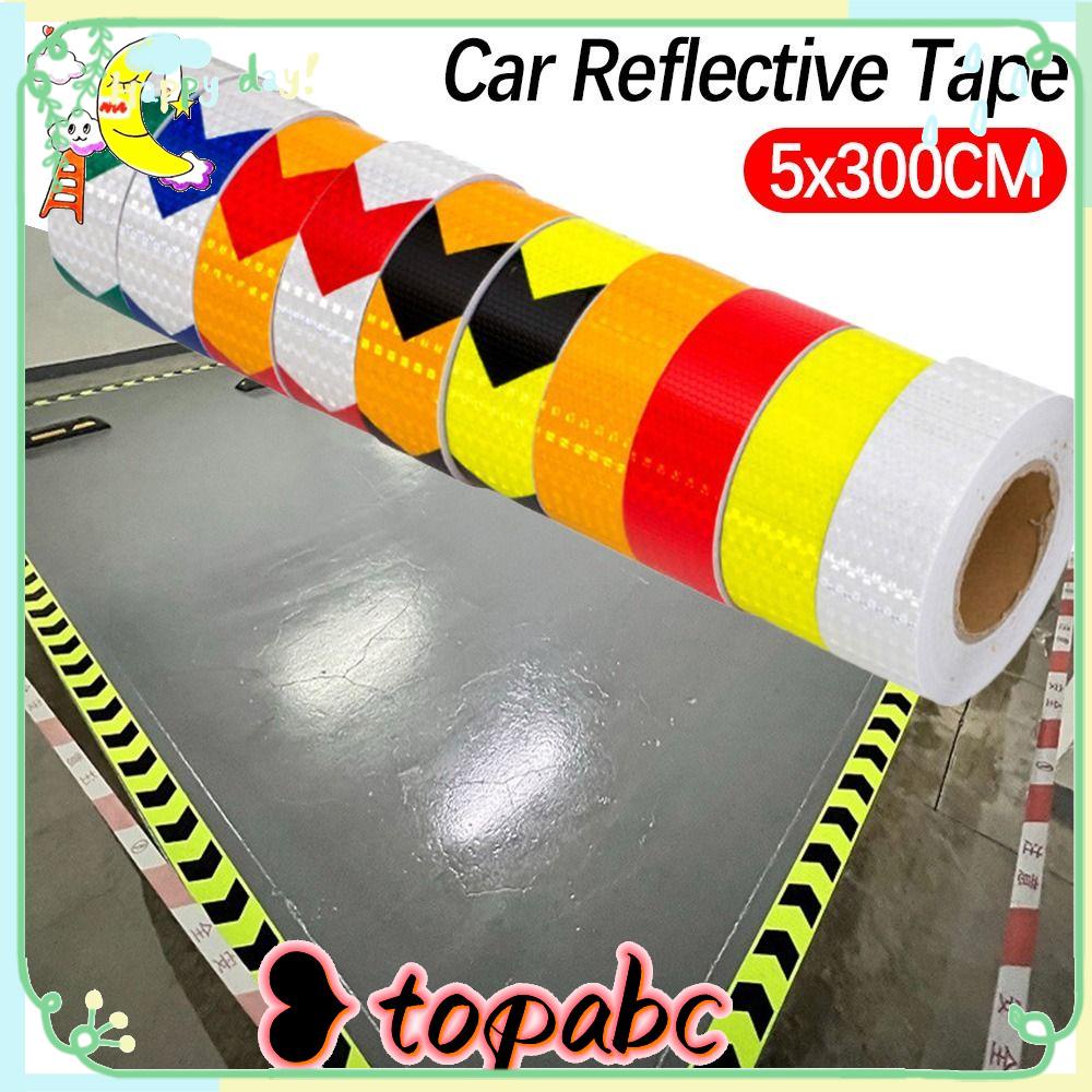 TOP Tape Tape Reflektif Mobil Film 5x300cm Motor Reflective Film Stiker Reflektif Self Adhesive Warning Strip