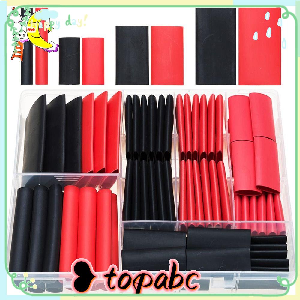 TOP 74pcs Heat Shrink Tubing Double-Wall Wire Insulation Shrinkage Tube Industri Heat-Shrink Tubing Rasio 3:1