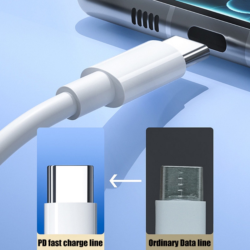 1m /1.5m /2m Kabel Data Dual Type-C Port Tahan Lama Berkualitas/ Kabel Pengisian Ponsel Cepat 60W Untuk Xiaomi/ Kabel Transfer Data Laptop Serbaguna