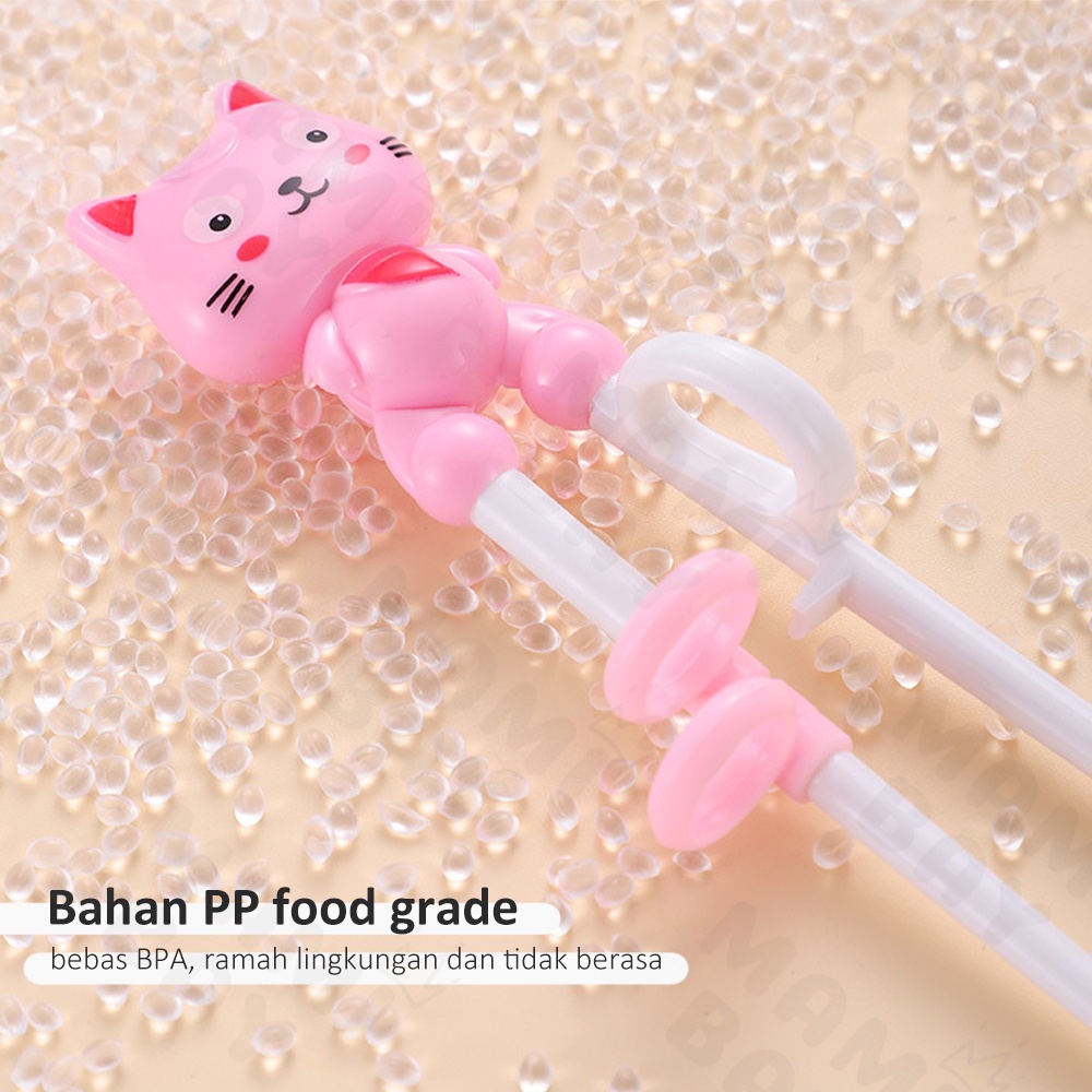 Mamibayi Sumpit Belajar Bayi Model Kucing Peralatan Makan Anak Bayi Children Training Chopstick Lucu