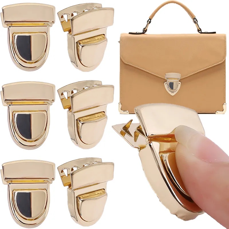 Logam Tahan Lama Gesper Putar Lock/DIY Handbag Wanita Tas Dompet Twist Lock/Dompet Gesper Dompet Metal Clasp Locks/DIY Dompet Case Tote Aksesoris/