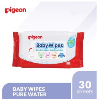 Pigeon Baby Wipes Pure Water Tissue Tisu Basah 30s