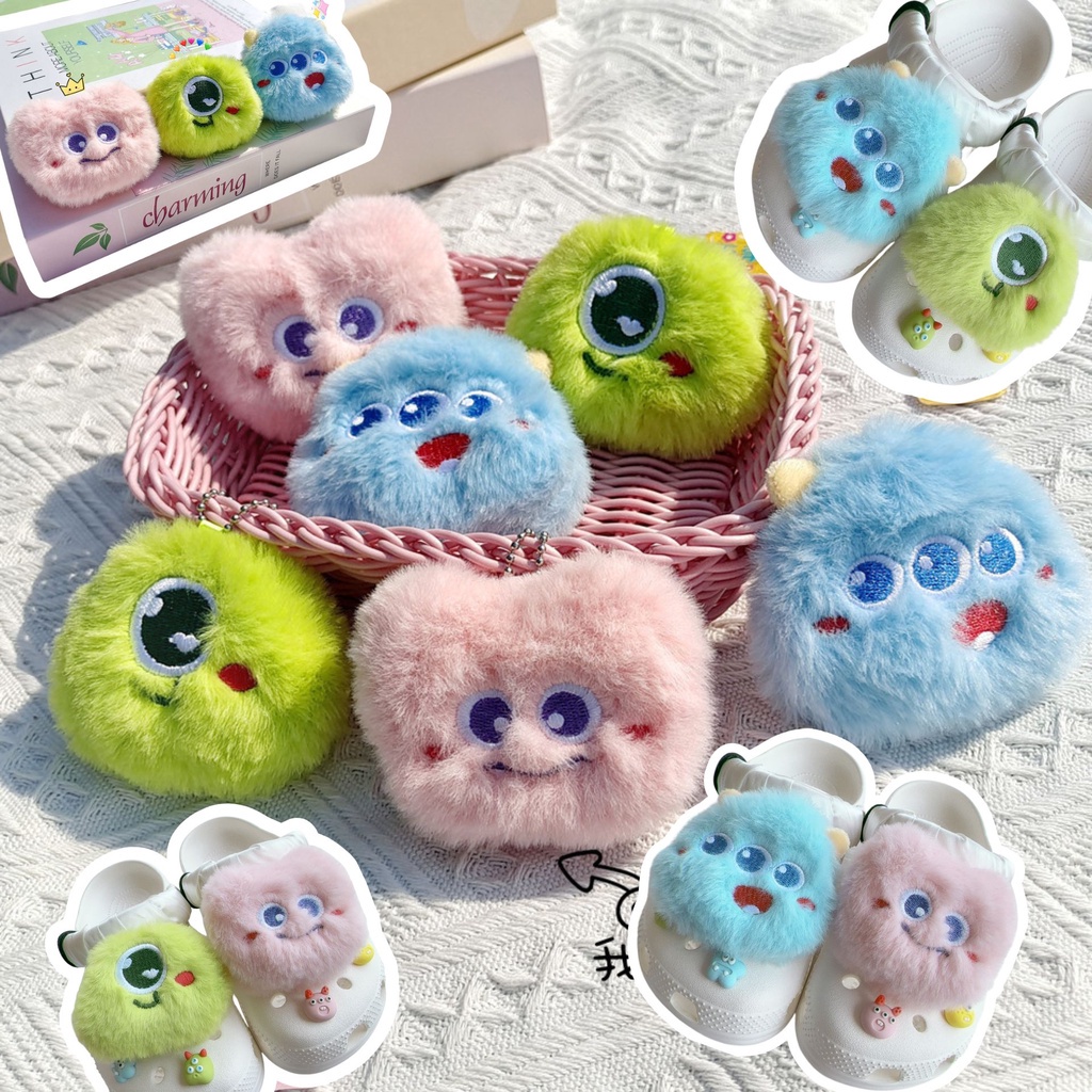 8pcs Kartun Lucu Mewah Monster Cros DIY Pesona Aksesoris Sepatu - Monsters University Series Jibitz