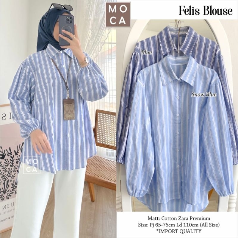 FELIS BLOUSE ORI MOCA | Ld110 Cotton Zara Premium