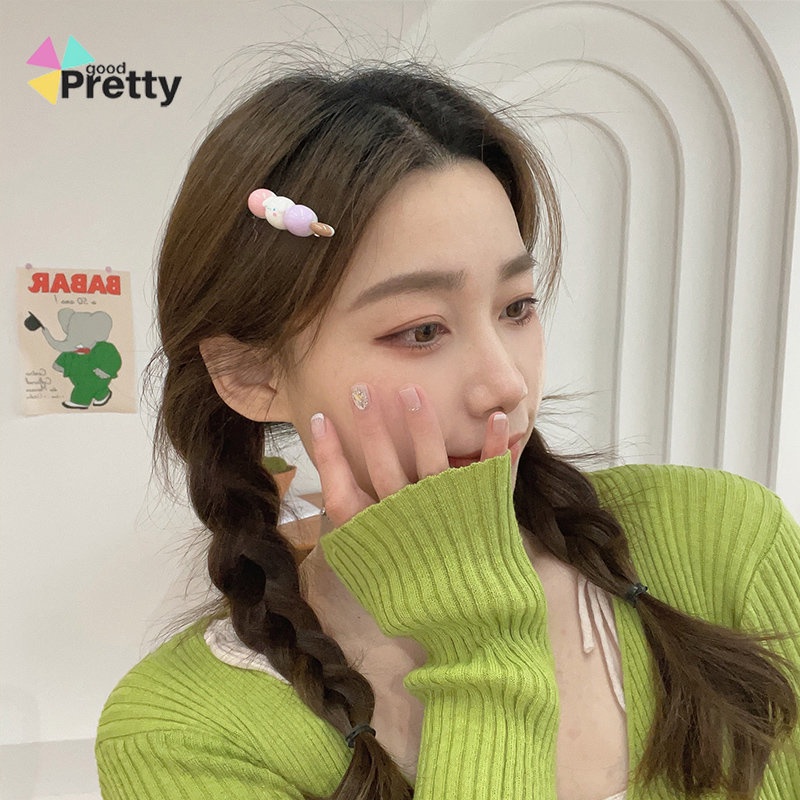 Jepit rambut berwarna permen,Jepit rambut yang lucu dan lapang,Klip poni samping