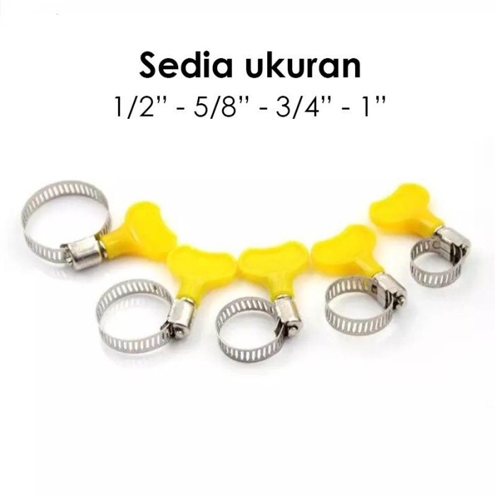 klem selang kuping kuning 5/8" 7/8" 1" klem selang gas klem selang air clamp selang