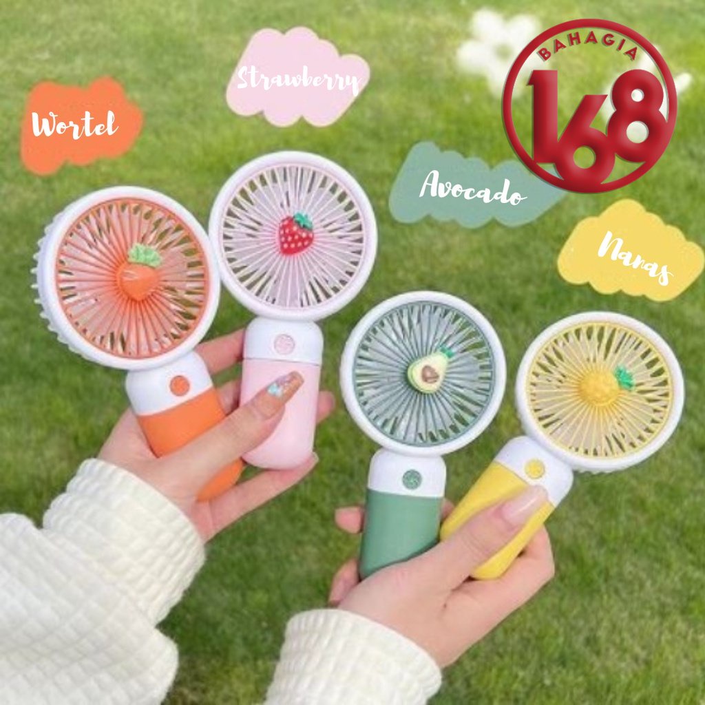 Kipas Angin Genggam Mini Portable Motif Buah / Kipas Angin Buah Cute Fan USB Charge