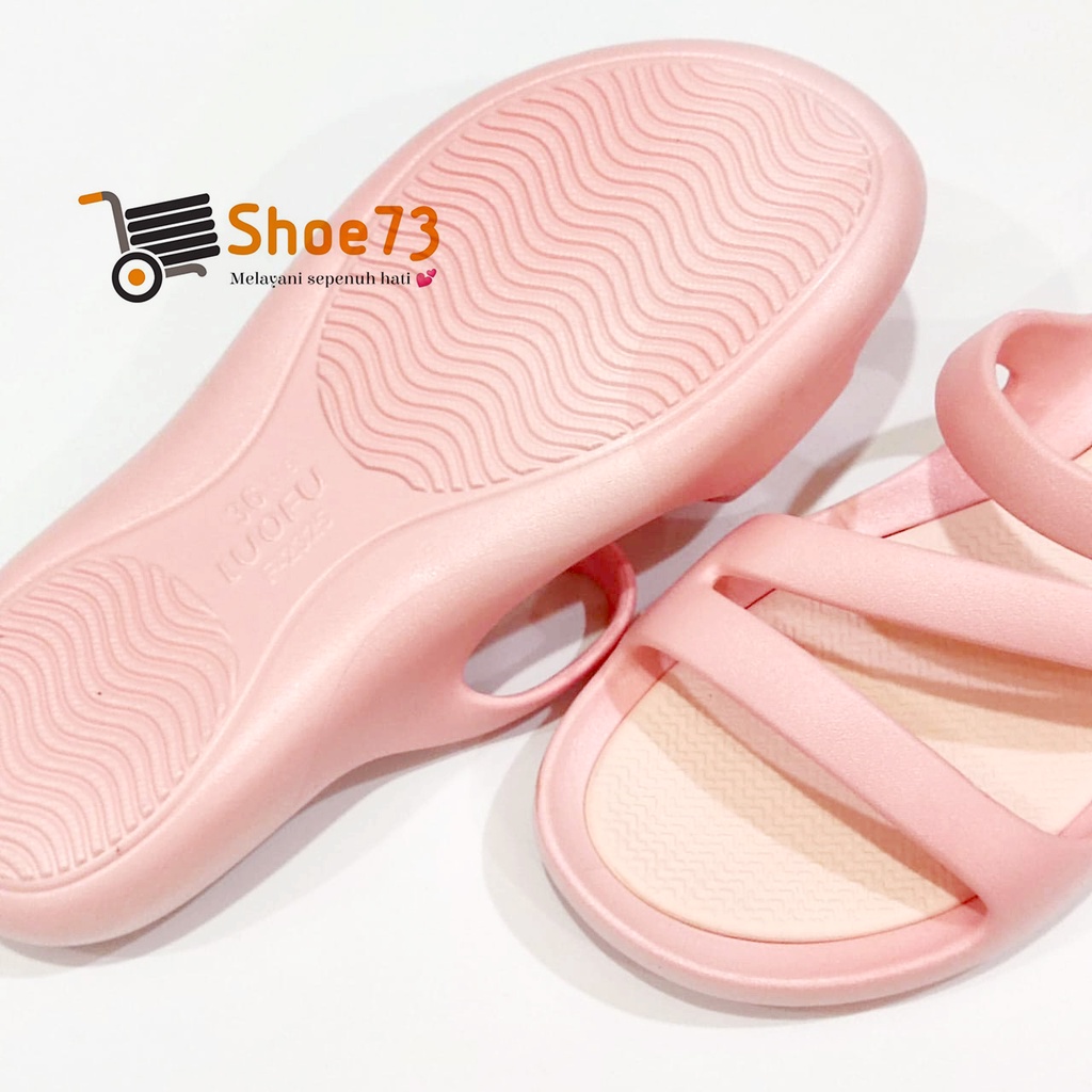 LUOFU F 2325 E01SC SIZE 36-40 0RIGINAL | Sandal Selop Z Jelly Wanita | Sendal Kokop Cewek Impor