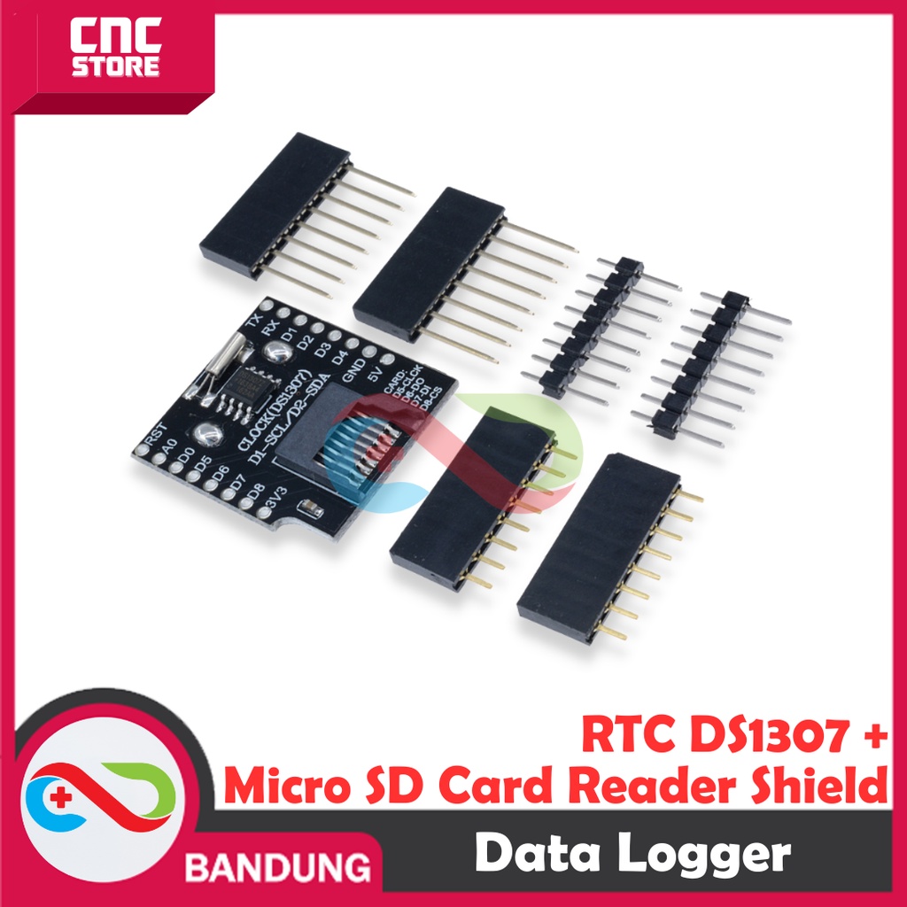 DATA LOGGER RTC DS1307 + MICRO SD CARD READER SHIELD FOR WEMOS D1 MINI