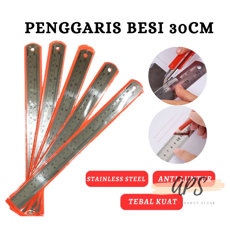 

APS -F303 - Penggaris Besi 30cm - Penggaris Stainless - Penggaris 30cm