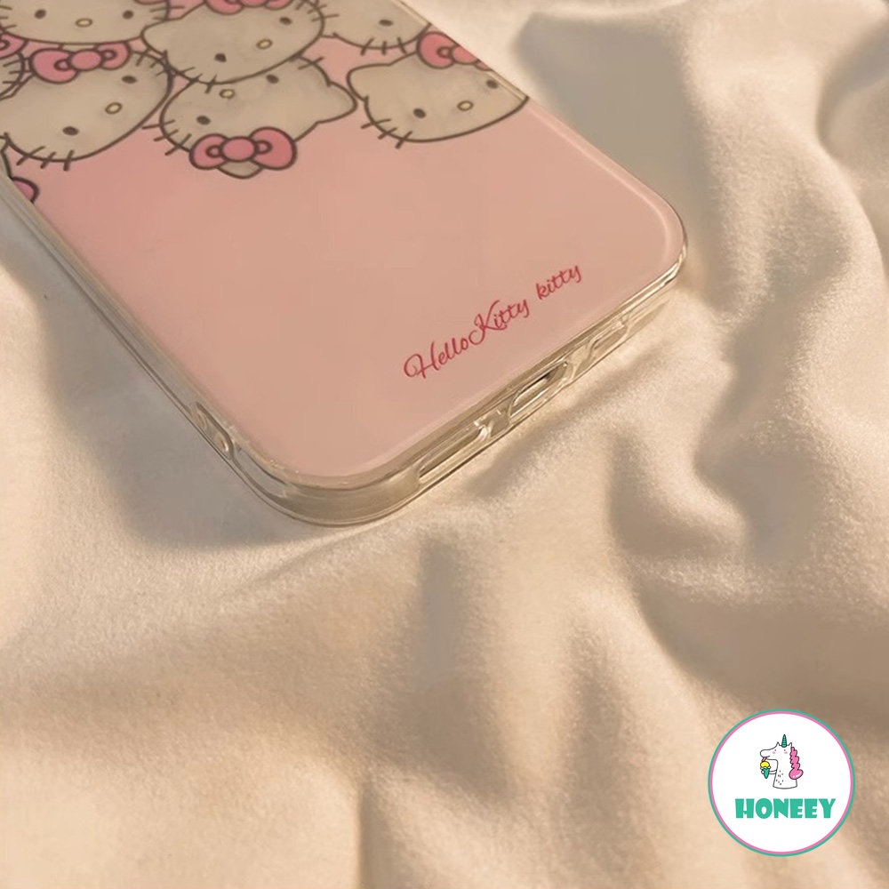 Japan Glitter Shell Pattern HelloKitty Phone Case Compatible for iPhone 14 13 12 11 Pro Max XR X XS MAX 7Plus 8Plus Case Pattern Anti-Drop Cover