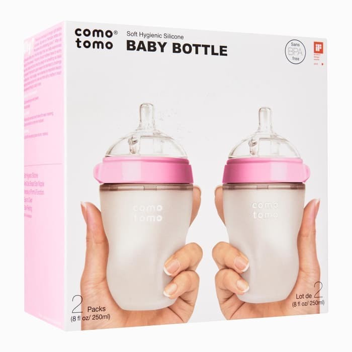 Como Tomo 250ml Twin Pack Pink Botol Susu Bayi Anak Isi 2Pcs