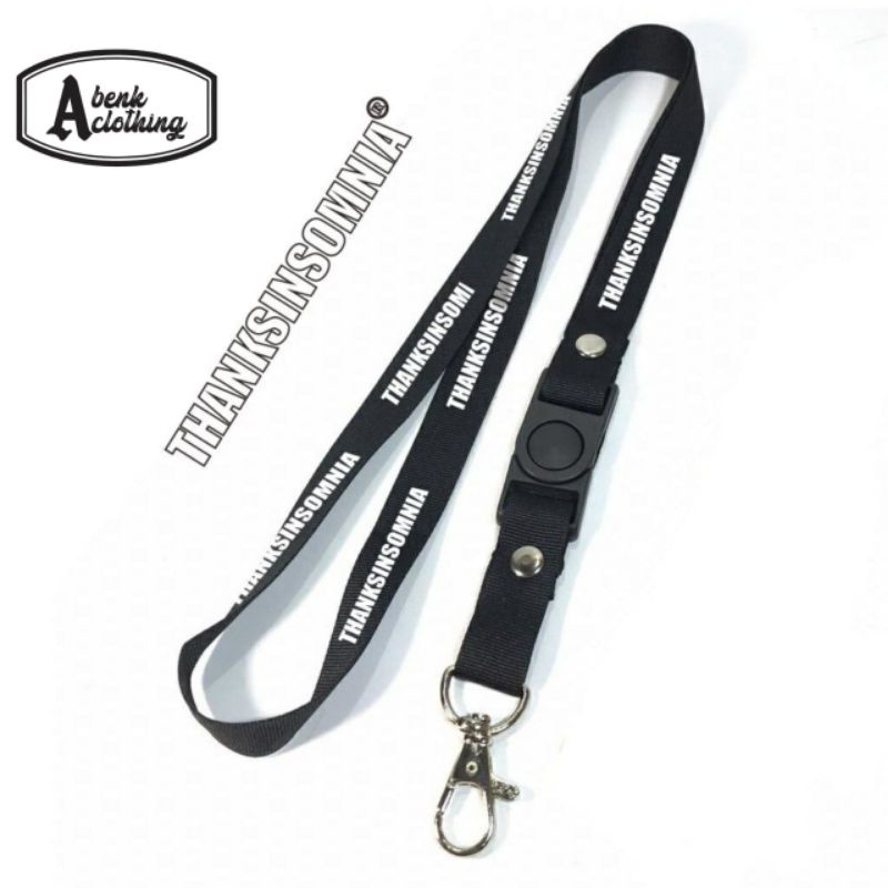 

TALI TALI LANYARD THANKSINSOMNIA GANTUNGAN KUNCI/GANTUNGAN ID CARD/GANTUNGAN HP/GANTUNGAN GANTUNGAN KUNCI/GANTUNGAN ID CARD/GANTUNGAN HP/GANTUNGAN POD hitam