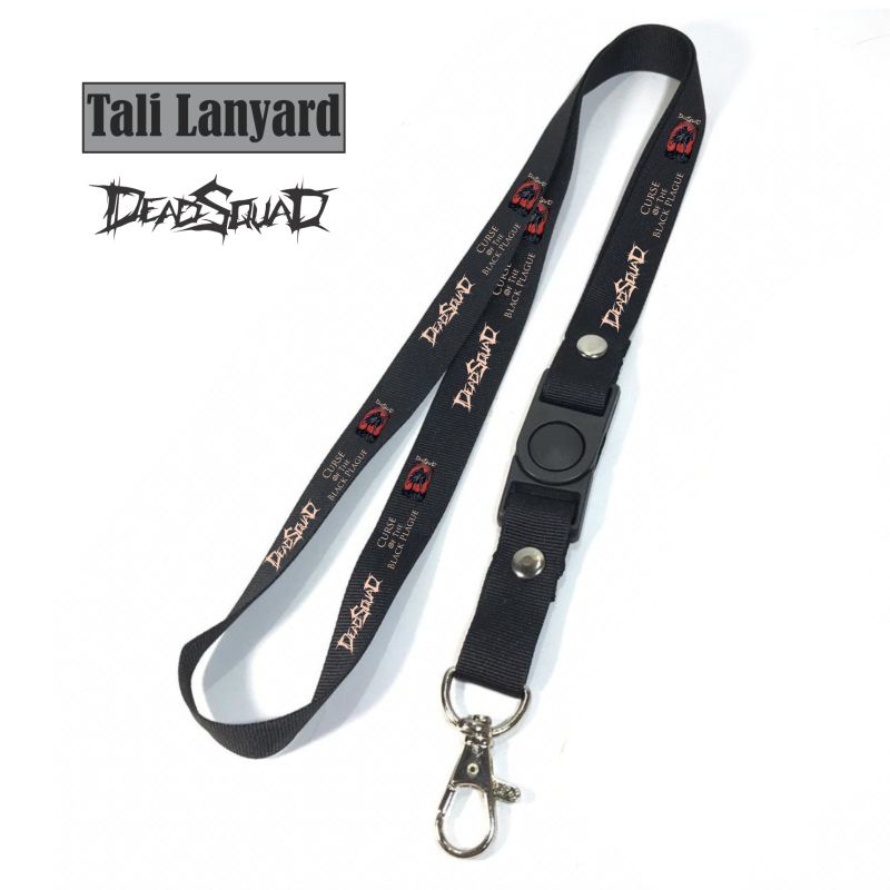 

lanyard DEADSQUAD CURSE OF THE BLACK PLAGUE tali lanyard BAND METAL gantungan kunci name tag id card kartu nama / tali lanyard gantungan leher fullprint