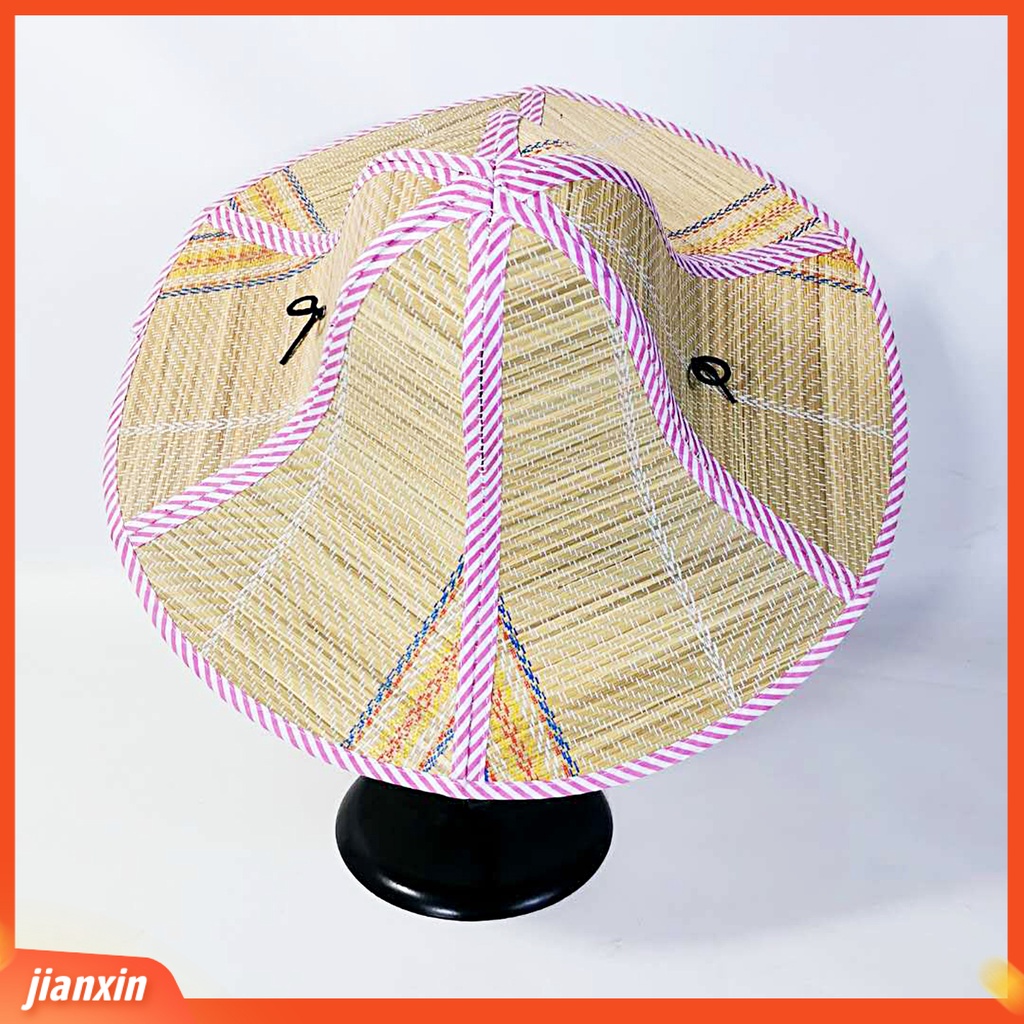 (In Stock) Topi Mancing Lipat Pelindung Matahari Hitam Serut Pinggiran Lebar Unisex Topi Jerami Pancing Untuk Outdoor