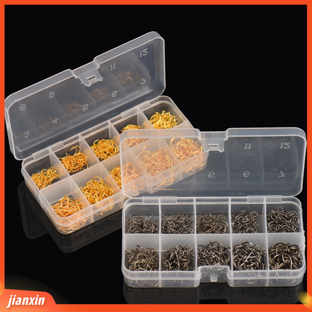 (In Stock) 600 Pcs 3-12 Memancing Kait Tajam Dengan Lubang Anti Karat Jumlah Besar Portabel Menangkap Ikan Mini Tahan Aus Baja Karbon Tinggi Berduri Kait Peralatan Memancing
