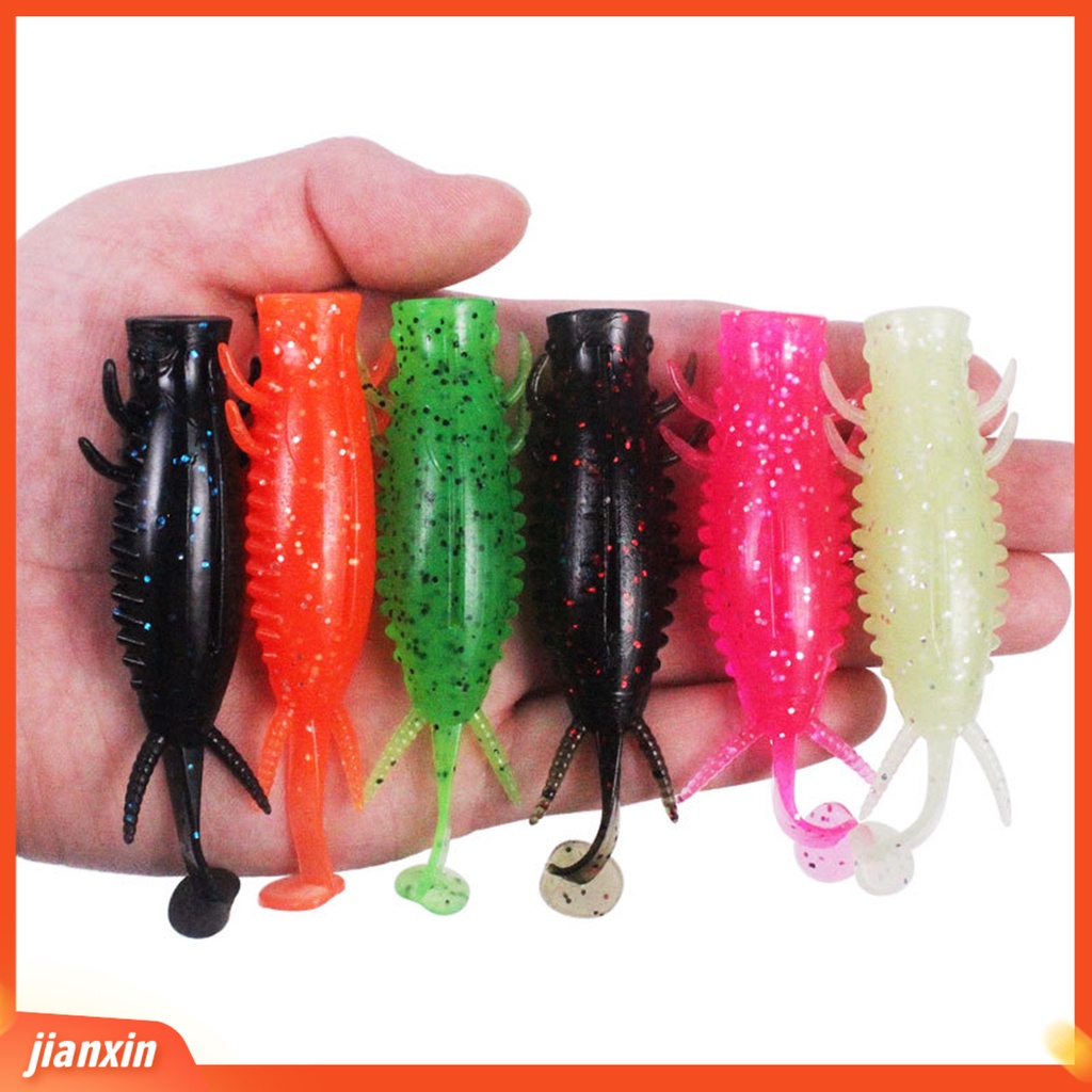 (In Stock) 5Pcs 8g Pemikat Lembut Memancing Mirip Hidup Menggoda Bentuk Larva Cahaya Bercahaya Hidup Umpan Lembut Untuk Angling