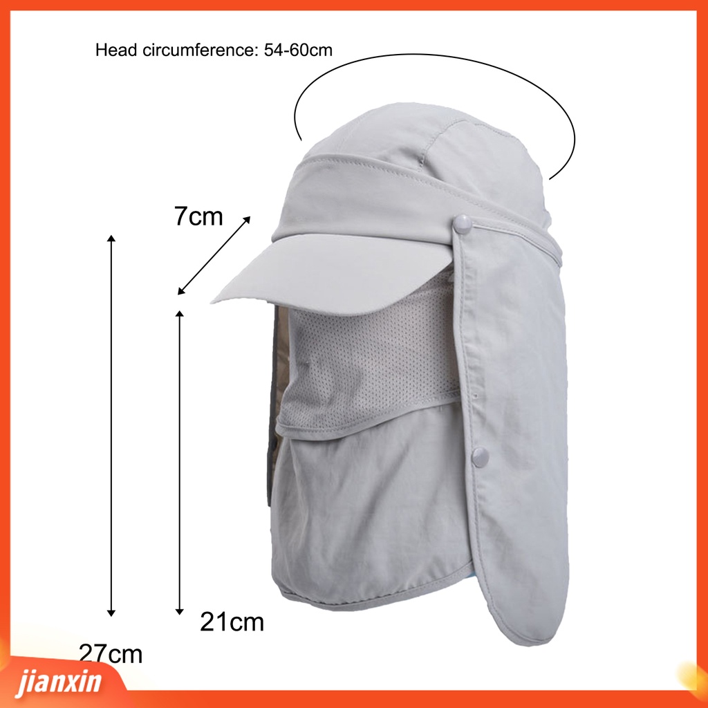 (In Stock) Musim Panas Pria Penutup Wajah Topi Matahari Tabir Surya Topi Baseball Untuk Olahraga Outdoor