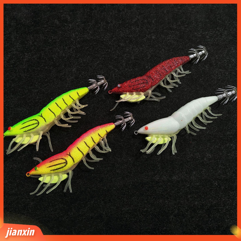 (In Stock) 21g 11.5cm Udang Umpan Bercahaya Hidup Bergerak ABS 3D Memancing Soft Lure Udang Model Simulasi Untuk Outdoor