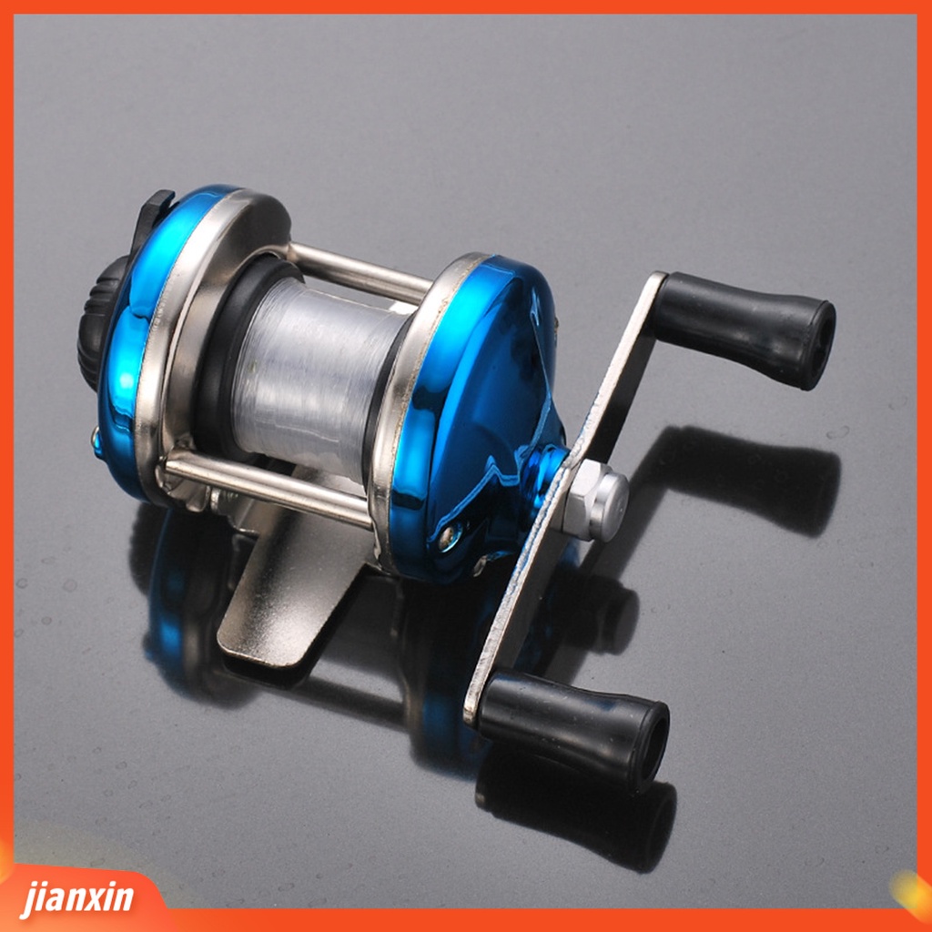 (In Stock) 3.0:1 Portable Baitcasting Kiri Kanan Ice Fishing Wheel Reel Alat Pancing Ikan