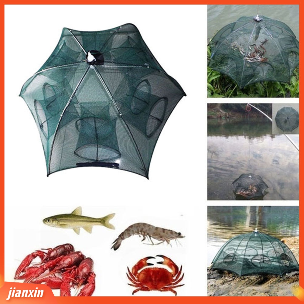 (In Stock) Lipat Otomatis Ikan Kecil Belut Udang Ikan Kepiting Mesh Cage Umpan Pancing Jaring Trap