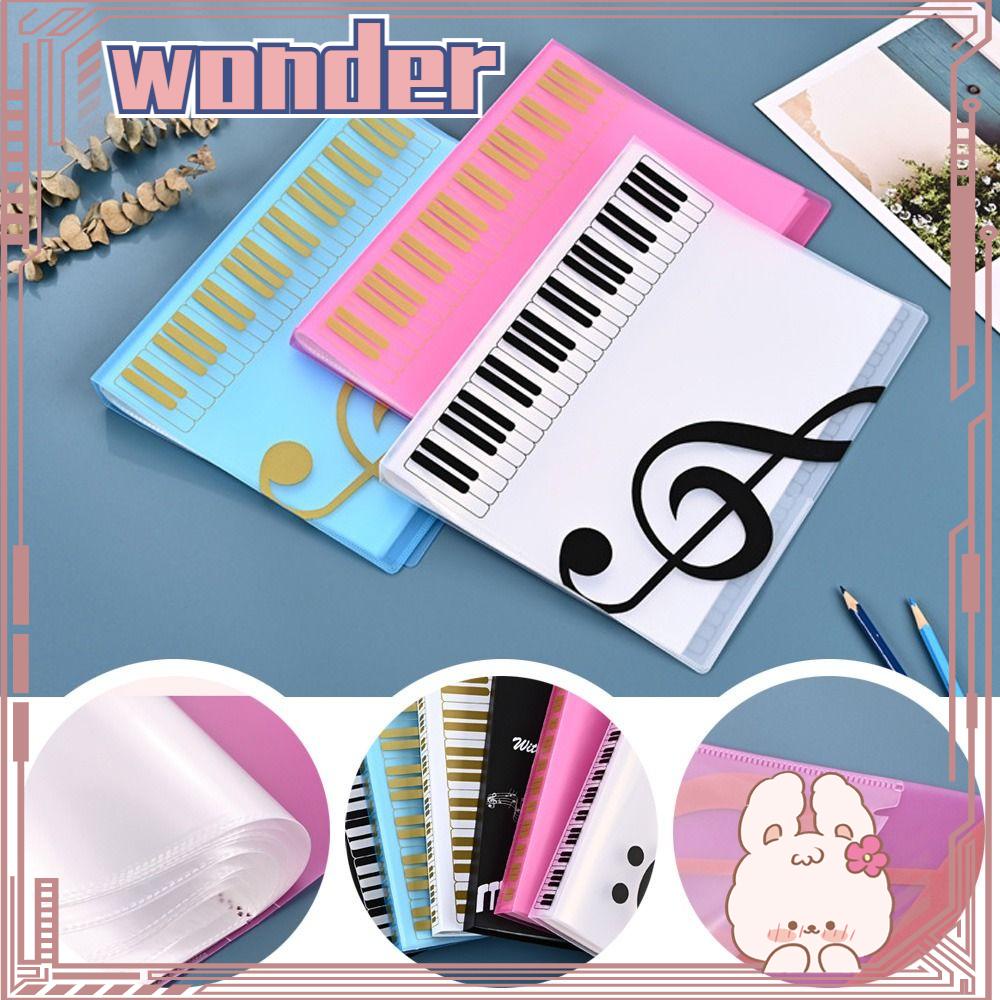 WONDER Music Score Folder A4 Multi-layer Klip Musik Dokumen Penyimpanan Organizer Piano Music Clip