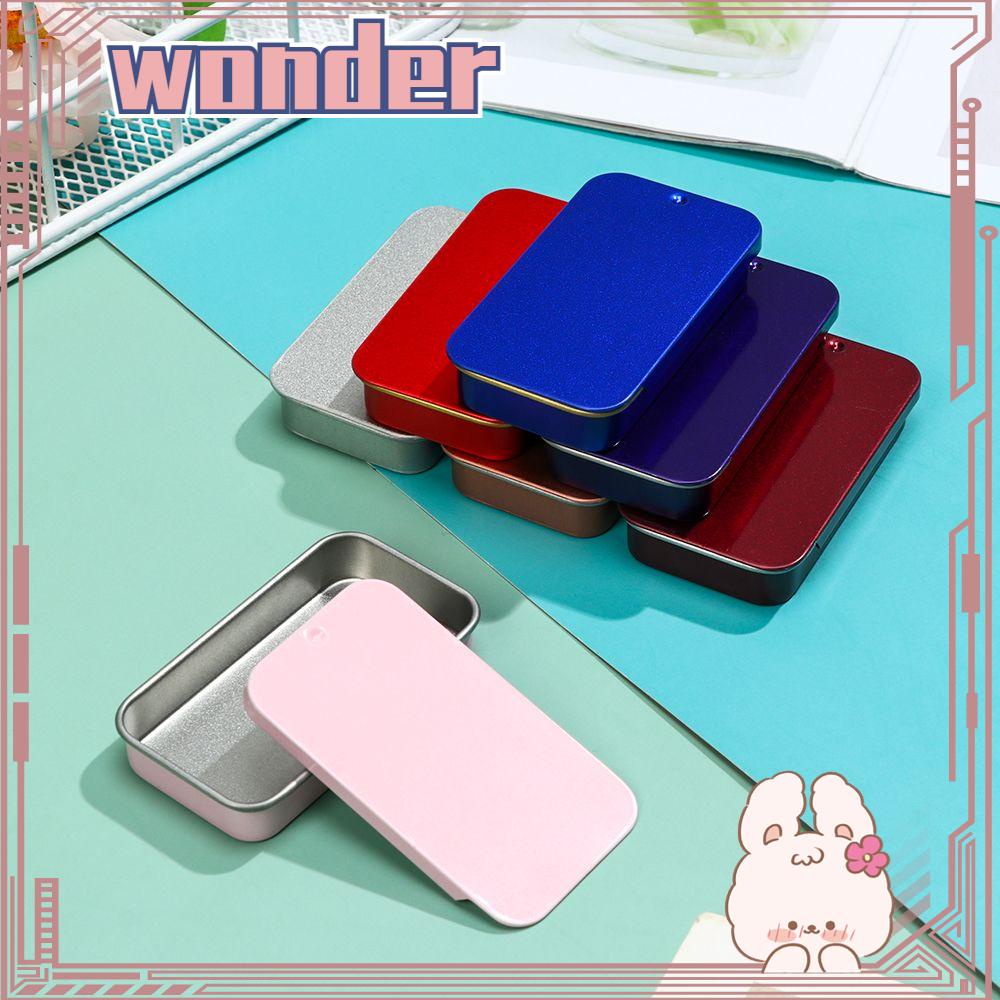 WONDER Kotak Besi Mini Slide Cover Wadah Metal Home Organizer Storage Kit Pill Cases